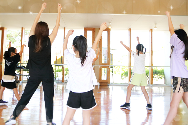 熊本県のチアダンス教室 POINT ダンススタジオ レッスン風景